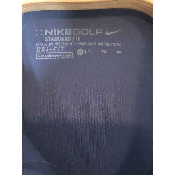 Nike Golf Standard Fit Polo Shirt Navy Blue Short Sleeve Size XL‎ - Picture 4 of 5